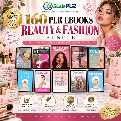 160 Beauty & Fashion PLR eBook Collection (PLR/MRR)