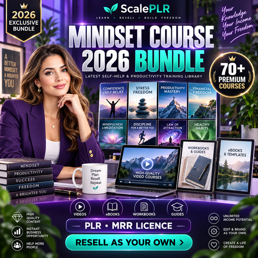 70+ Mindset Video Courses Bundle | PLR + MRR Resell Rights