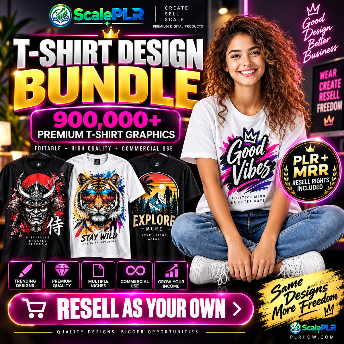 900,000 T-Shirt Designs (with Resell Rights!)