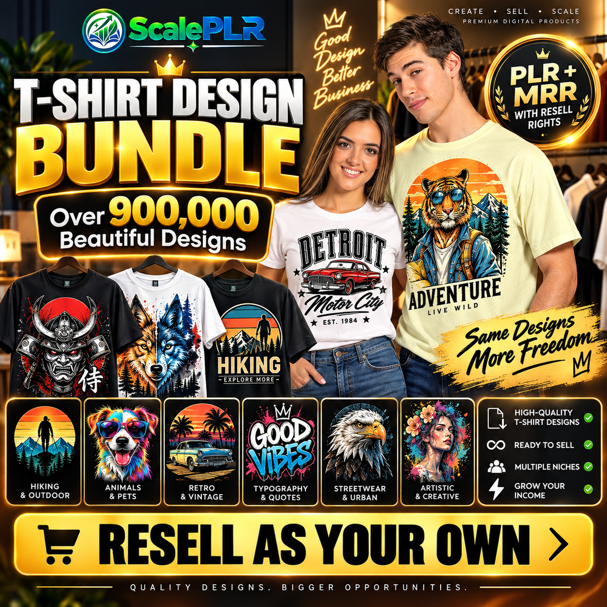 900,000 T-Shirt Designs (with Resell Rights!)