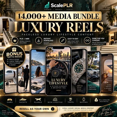 14,000+ Luxury Lifestyle Content (PLR/MRR)
