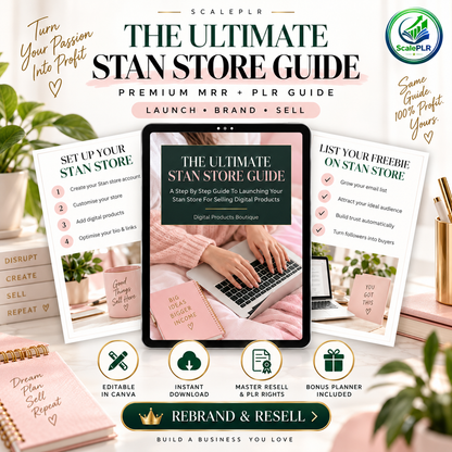 Ultimate Stan Store Guide | PLR + MRR Resell Rights | DFY Digital Product