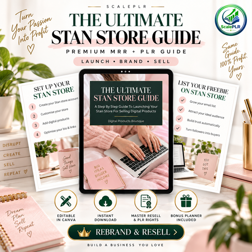 Ultimate Stan Store Guide | PLR + MRR Resell Rights | DFY Digital Product