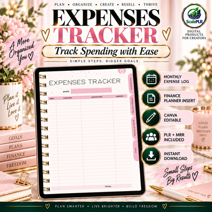 That Girl Digital & Printable Planner 2026 | Self-Care, Wellness & Productivity | Resell Rights