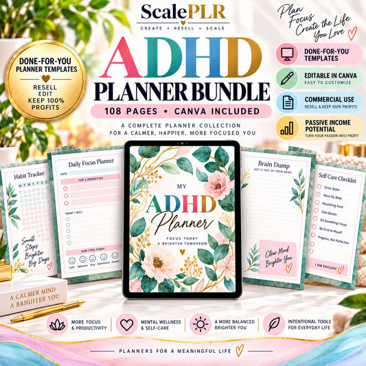 All in One ADHD Digital Planner for Goodnotes, iPad & Phone + Bonus ADHD Notion Template