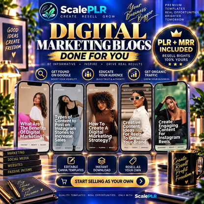 21 Digital Marketing Blogs: Ready-to-Use PLR Blogger Templates