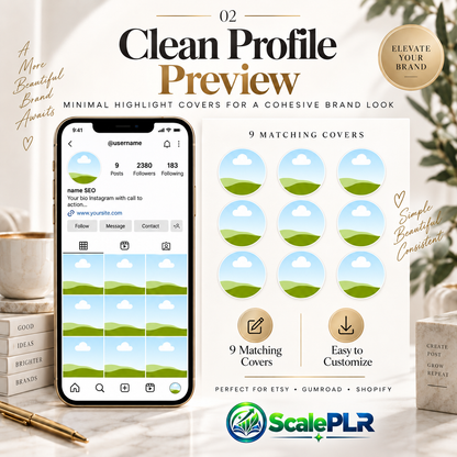 Luxury Instagram Canva Template Kit | Canva Editable | PLR + Resell Rights