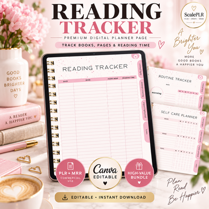 That Girl Digital & Printable Planner 2026 | Self-Care, Wellness & Productivity | Resell Rights