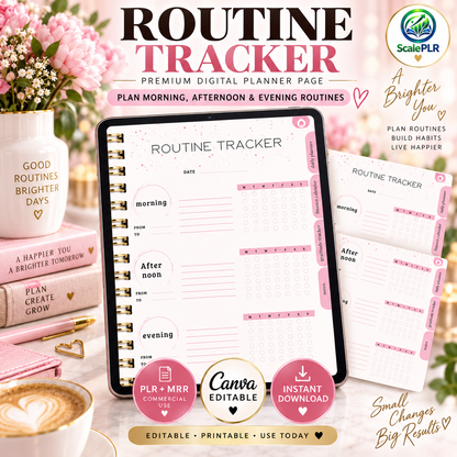 That Girl Digital & Printable Planner 2026 | Self-Care, Wellness & Productivity | Resell Rights