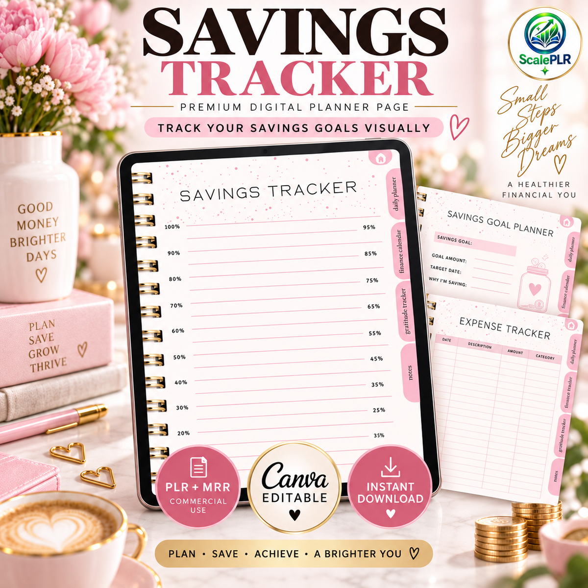 That Girl Digital & Printable Planner 2026 | Self-Care, Wellness & Productivity | Resell Rights
