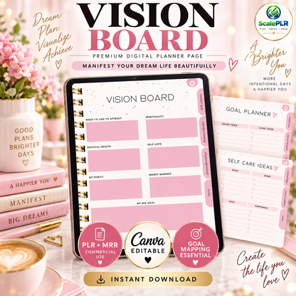 That Girl Digital & Printable Planner 2026 | Self-Care, Wellness & Productivity | Resell Rights