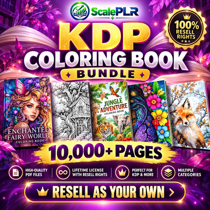 10,000+ Pages PLR Coloring Books | With Resell Rights