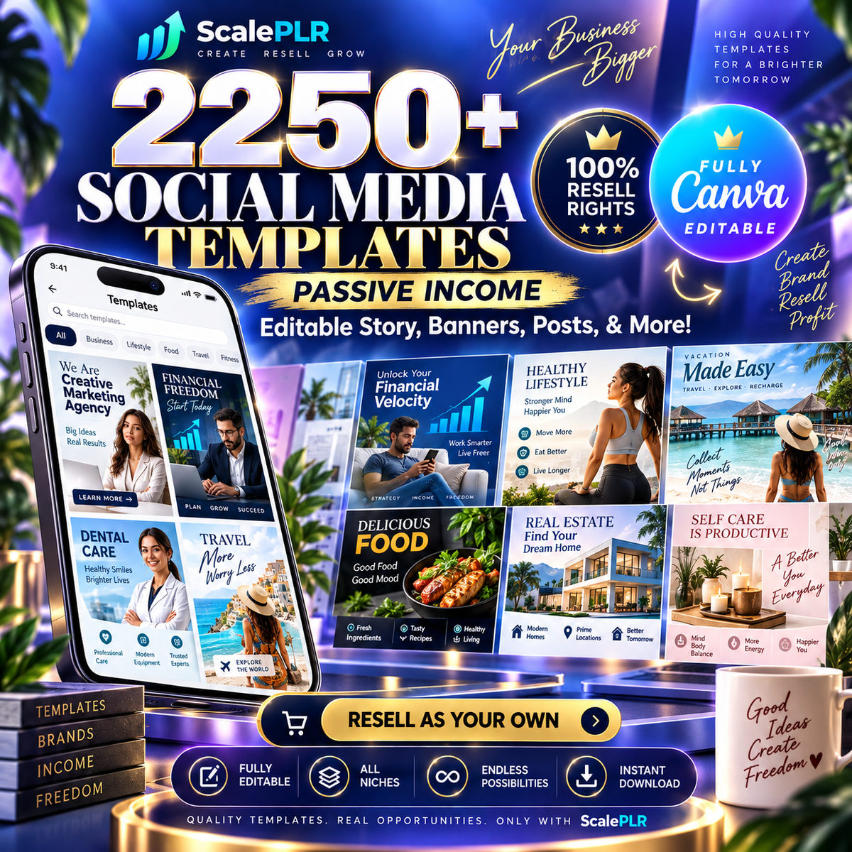 2250+ Editable Social Media Templates | Boost Engagement & Grow Your Brand for the Next 5+ Years