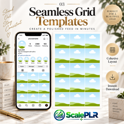 Luxury Instagram Canva Template Kit | Canva Editable | PLR + Resell Rights