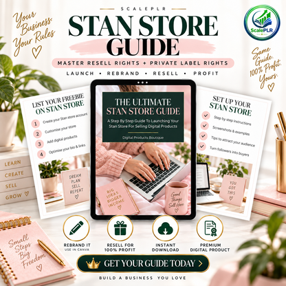 Ultimate Stan Store Guide | PLR + MRR Resell Rights | DFY Digital Product