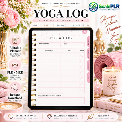 That Girl Digital & Printable Planner 2026 | Self-Care, Wellness & Productivity | Resell Rights