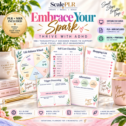 All in One ADHD Digital Planner for Goodnotes, iPad & Phone + Bonus ADHD Notion Template