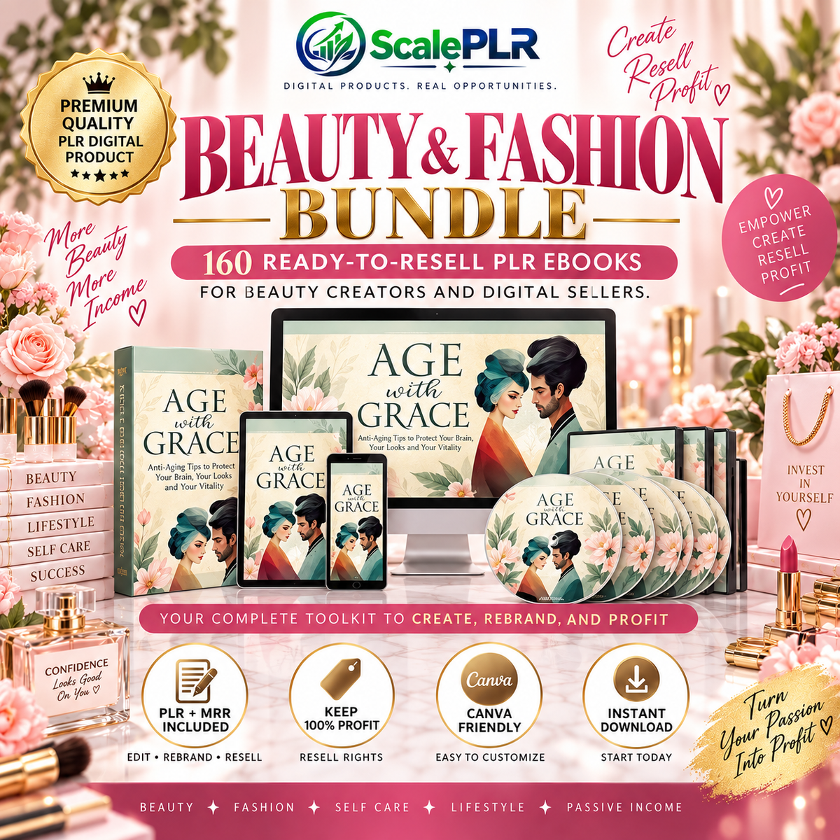 160 Beauty & Fashion PLR eBook Collection (PLR/MRR)