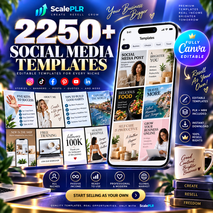 2250+ Editable Social Media Templates | Boost Engagement & Grow Your Brand for the Next 5+ Years