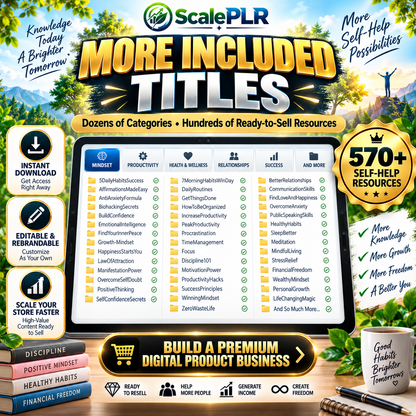 570+ Self-Help PLR eBooks with Resell Rights