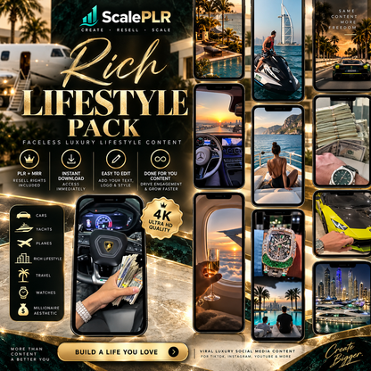 14,000+ Luxury Lifestyle Content (PLR/MRR)