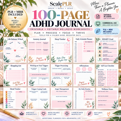 All in One ADHD Digital Planner for Goodnotes, iPad & Phone + Bonus ADHD Notion Template