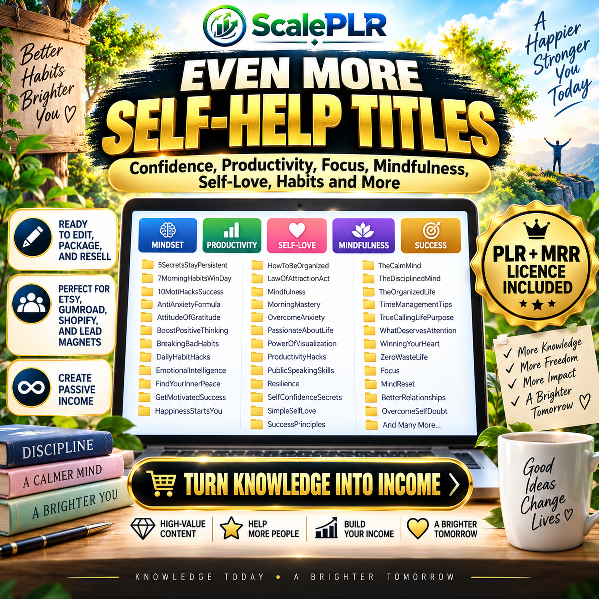 570+ Self-Help PLR eBooks with Resell Rights
