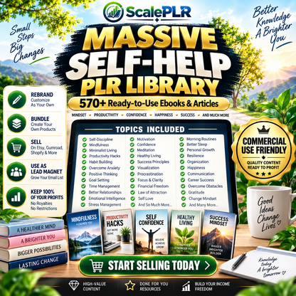 570+ Self-Help PLR eBooks with Resell Rights