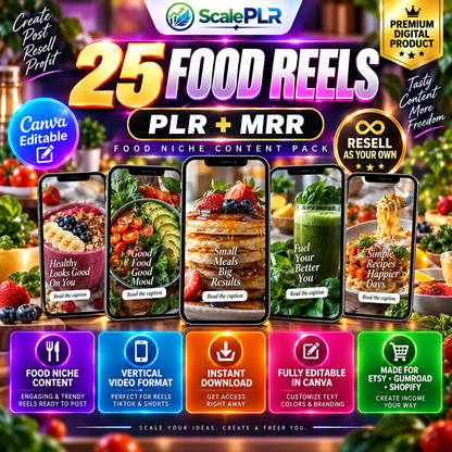 340 Faceless Reels Bundle | Canva-Editable Instagram & TikTok Videos | PLR + MRR