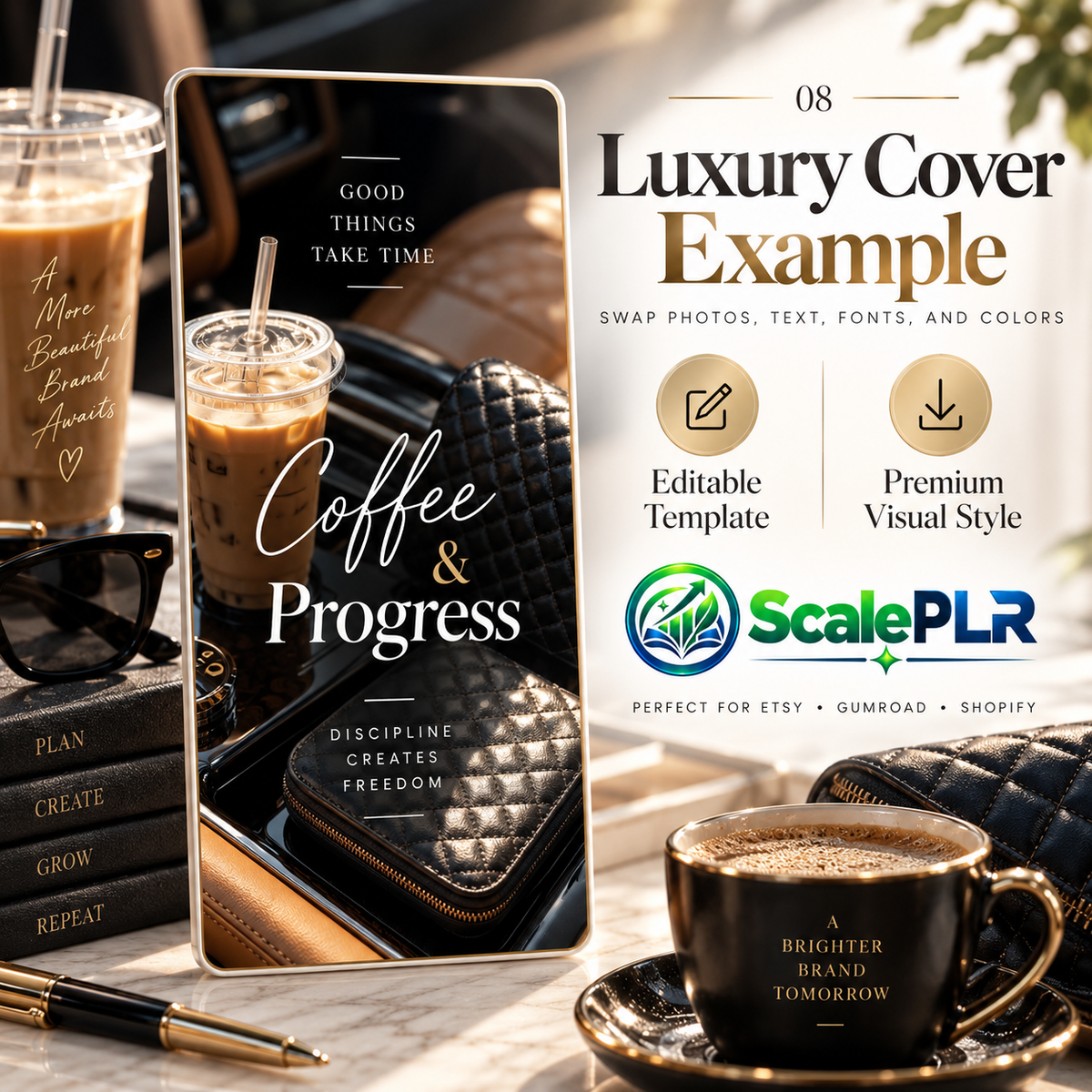 Luxury Instagram Canva Template Kit | Canva Editable | PLR + Resell Rights